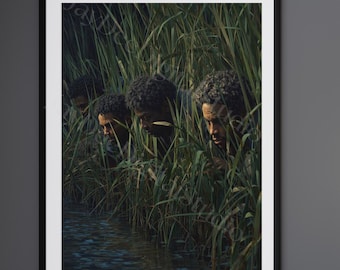 The Silent Crossing Wall Art | Underground Railroad River Escape | Black History Month Print | African American Heritage Decor