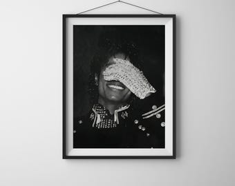 Michael Jackson Iconic Glove Poster – King of Pop Vintage Wall Art Print