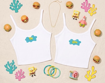 Sponge Inspired Big Little Shirt, Sorority Big Little Reveal Tee, Matching Big Little Baby Tee, Bikini Bottom Reveal Shirt, Sorority Tank To