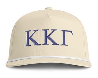Kappa Kappa Strickmütze, KKG Gestickter Sorority Hut, Comfort Farben Strickmütze, Bid Day Hut, Rush Week Geschenk, großes kleines Geschenk