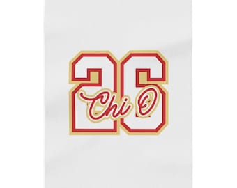 Chi Omega Sweatshirt Blanket, Greek Life Blanket, Personalized College Blanket, Big Little Gift, Sorority Dorm Blanket
