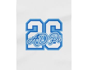 Alpha Delta Pi Sweatshirt Blanket, Greek Life Blanket, Personalized College Blanket, Big Little Gift, Sorority Dorm Blanket