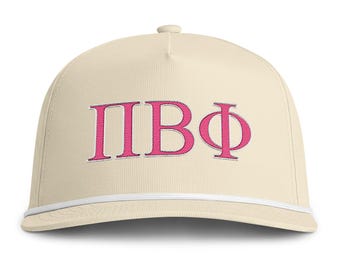 Pi Beta Phi Seil Hut, Pi Phi bestickter Sorority Hut, Komfortfarben Seilkappe, Bid Day Hut, Rush Week Geschenk, großes kleines Geschenk, griechisches Life Cap