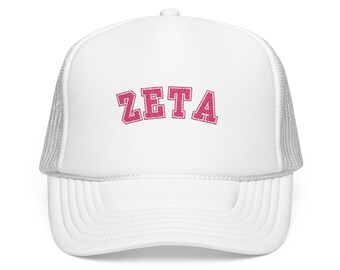 Zeta Tau Alpha Trucker Hat Greek Life Foam Mesh Hat Sorority Baseball Cap Bid Day Gift Big Little Reveal KKG Hat