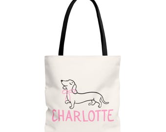 Bolso de mano personalizado con diseño de perro salchicha / Accesorio personalizado para amantes de los perros