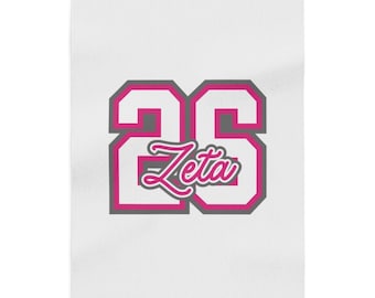 Zeta Tau Alpha Sweatshirt Blanket, Greek Life Blanket, Personalized College Blanket, Big Little Gift, Sorority Dorm Blanket