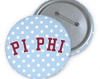 Pi Beta Phi Button Pin Greek Life Accessory Bid Day Gift Big Little Reveal Sorority Merch College Button Pin