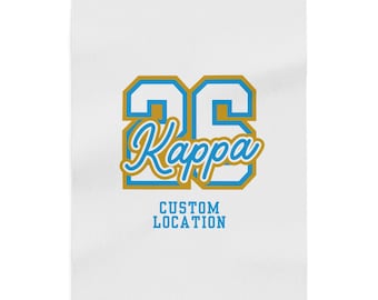 Manta sudadera Kappa Kappa Gamma, manta personalizada Kappa Kappa Gamma, manta de la vida griega, regalo del día de la iniciación, regalo de hermano mayor y hermana menor