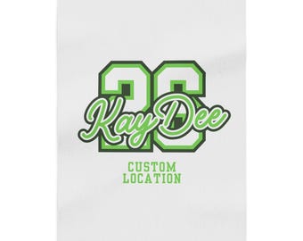 Manta sudadera Kappa Delta, manta personalizada Kappa Delta, manta de la vida griega, regalo del día de la iniciación, regalo de hermano mayor a hijo menor, manta con ubicación personalizada