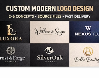 Design personalizzato del logo moderno / Kit di branding minimalista, file sorgente (download digitale)
