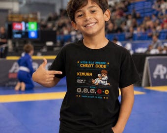 BJJ Arcade Cheat Code Kimura T-Shirt | Brazilian Jiu Jitsu Gaming Tee