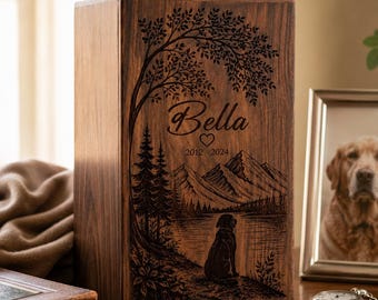 Personalized Pet Memorial Box | Dog Ashes Urn Keepsake