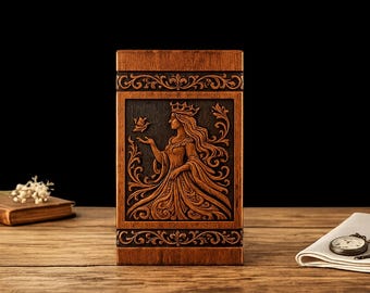 Personalized Wooden Memorial Urn Box | Handcrafted Cremation Keepsake