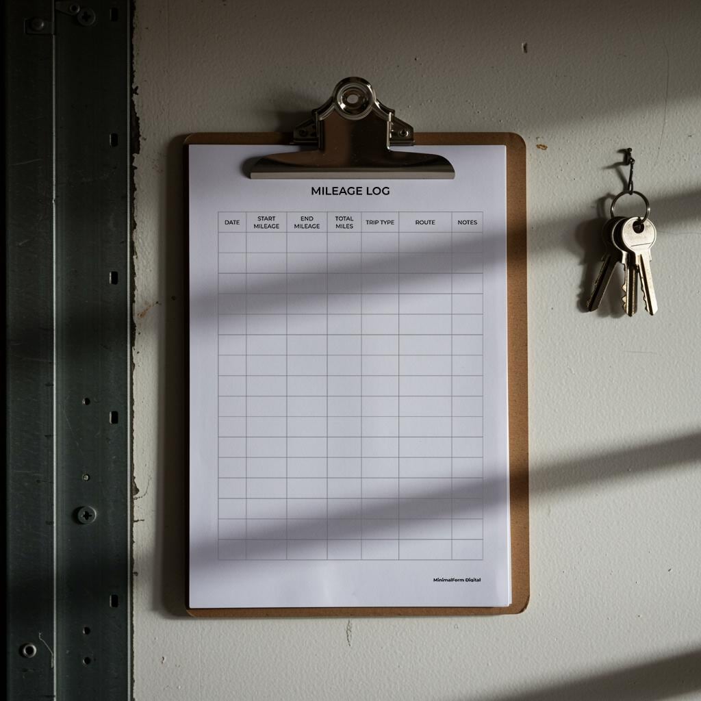 Car Fuel Log Book Printable Fillable PDF Mileage Tracker Vehicle ...