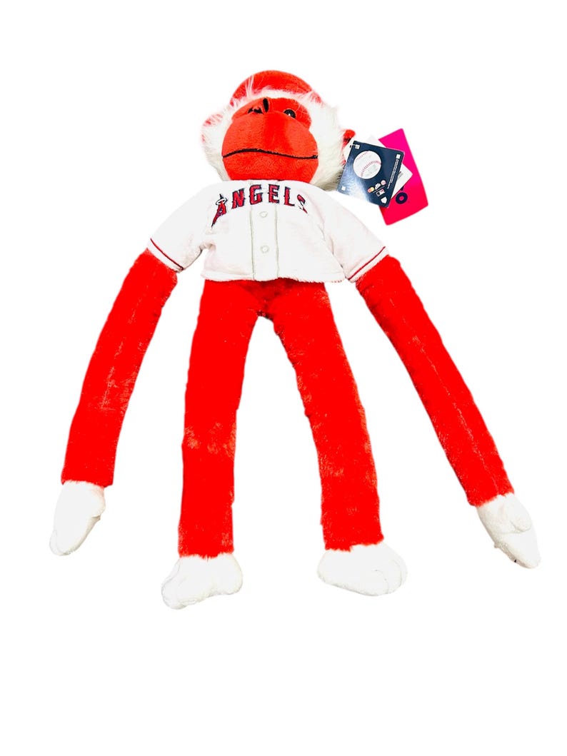 Angels Rally Time Monkey MLB -anaheim Angels Stadium Rally Monkey -with Tags Plush Baseball ...
