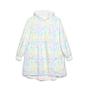 Pastel Axolotl Cozy Oversized Hooded Sherpa Blanket