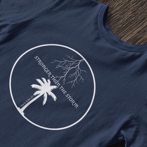 Stronger Than the Storm Christian T-Shirt | Mark 6:50-51 Bible Verse Tee | Faith-Based Graphic Shirt | Inspirational Christian Apparel