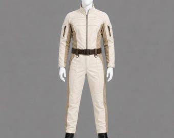 Wüsten Pilot Overall Kostüm Beige Sci-Fi Fliegeranzug Cosplay Outfit Outfit Outfit für Weltraumforscher