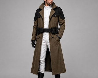 Fallout inspiriert Trenchcoat, Ödland Survivor Cosplay, Post Apocalyptic Langes taktisches Mantelkostüm