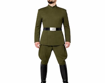 Conjunto de uniforme militar verde oliva – Traje completo con gorra y botas