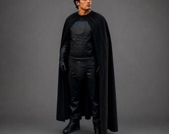 Sith Stil Schwarzer Umhang Kostüm | Dark Empire Cosplay Outfit, Bösewicht Cape