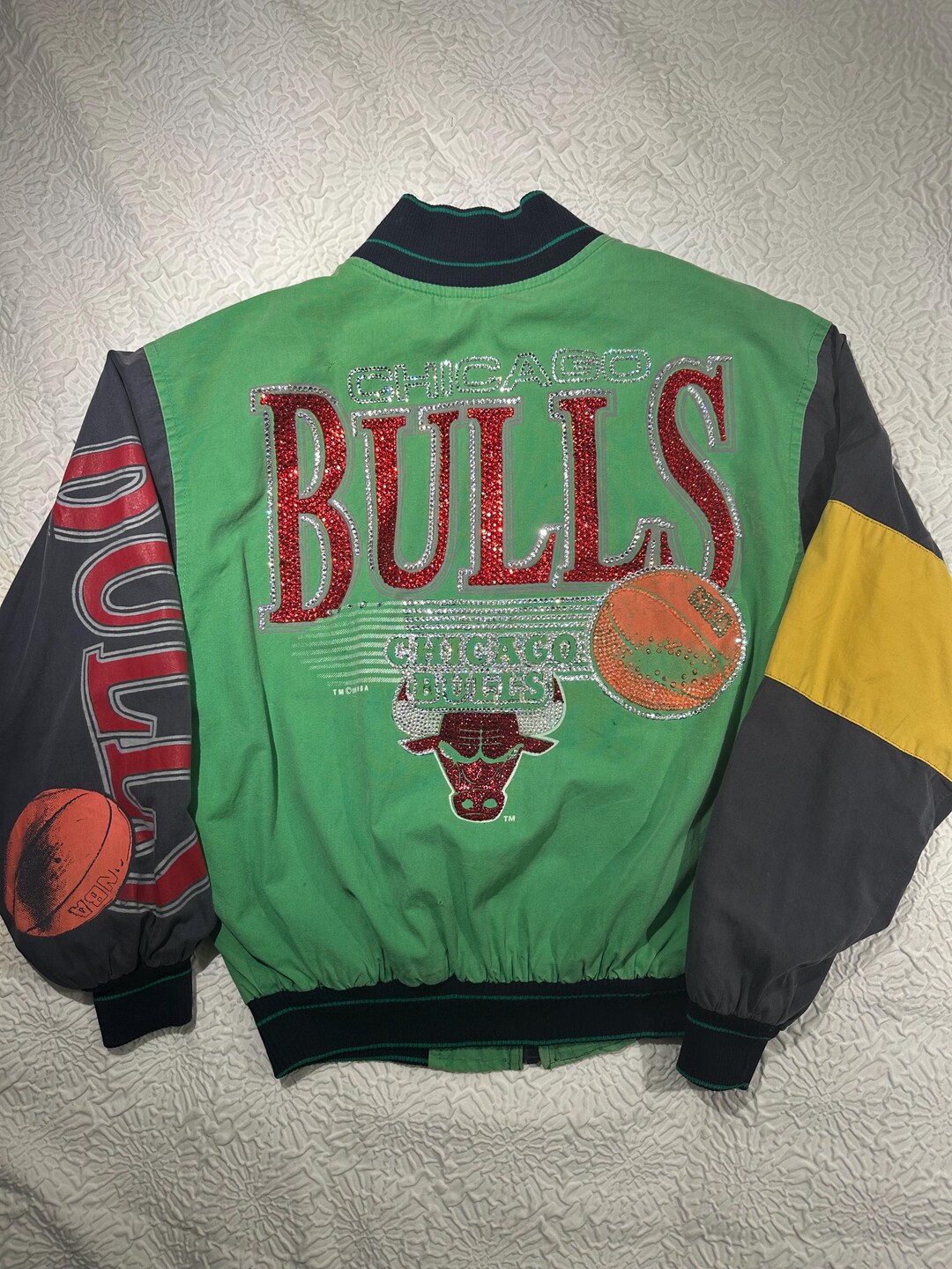 Chicago Bulls Rare Vintage Rhinestoned Jacket - Etsy