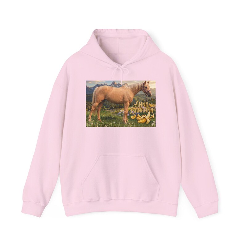 Anna Bananna Horse Hoodie | Horse Illustration Hooded Sweatshirt image 11
