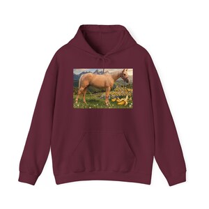 Anna Bananna Horse Hoodie | Horse Illustration Hooded Sweatshirt image 6