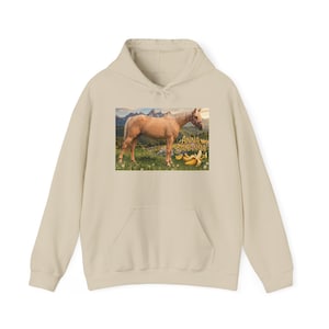 Anna Bananna Horse Hoodie | Horse Illustration Hooded Sweatshirt image 1