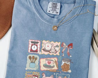 Cottagecore Grandma Shirt, Cozy Homemaker Tee, Vintage Kitchen Aesthetic Shirt, Baking Lover Gift, Farmhouse Cottage Shirt, Cute Graphic Tee