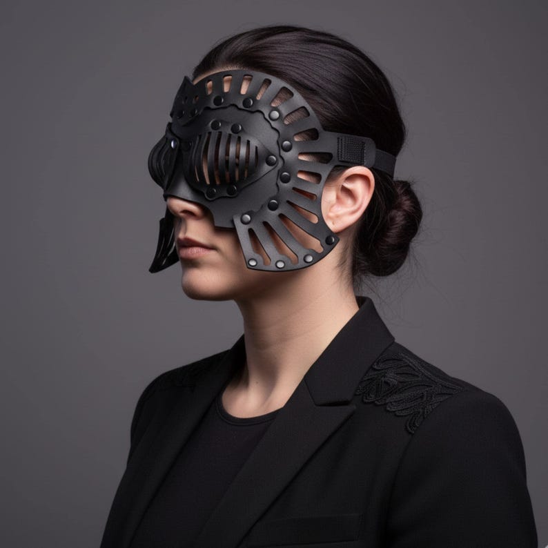 Falconer - Leather Masquerade Mask - Etsy