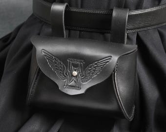 Galileo Pouch - Leather Plague Doctor Hip Bag