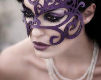 Swirly - Leather Masquerade Mask