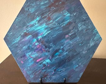 Original Abstract 12x12 Canvas Painting - "Opal"