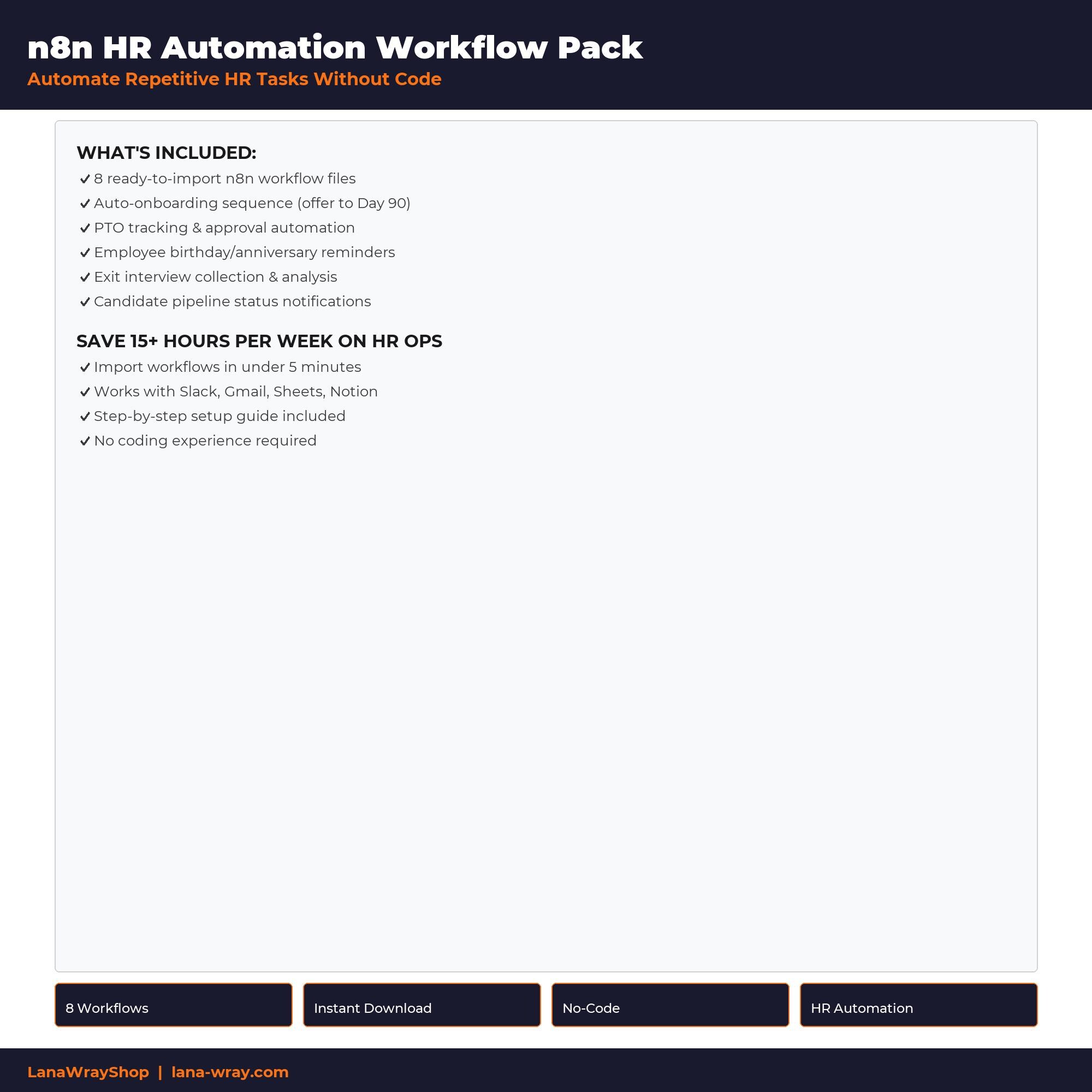 N8n HR Automation Workflow Pack | No-code HR Templates | People ...