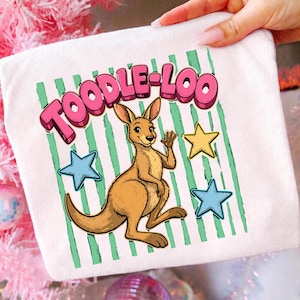 Toodle Loo Kangoeroe PNG Sublimatieontwerp | Grappig Kangoeroe Afscheidsshirt Digitale Download | Leuk Dierenhumor Cadeau | Directe Download PNG