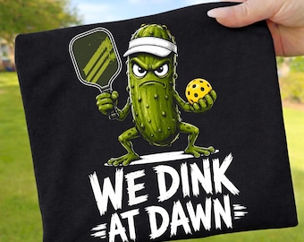 We Dink At Dawn PNG: Funny Pickleball Frog Meme, Pickle Ball Player Graphic, Retro Sports Humor Design, Pickleball Lover Sublimation PNG