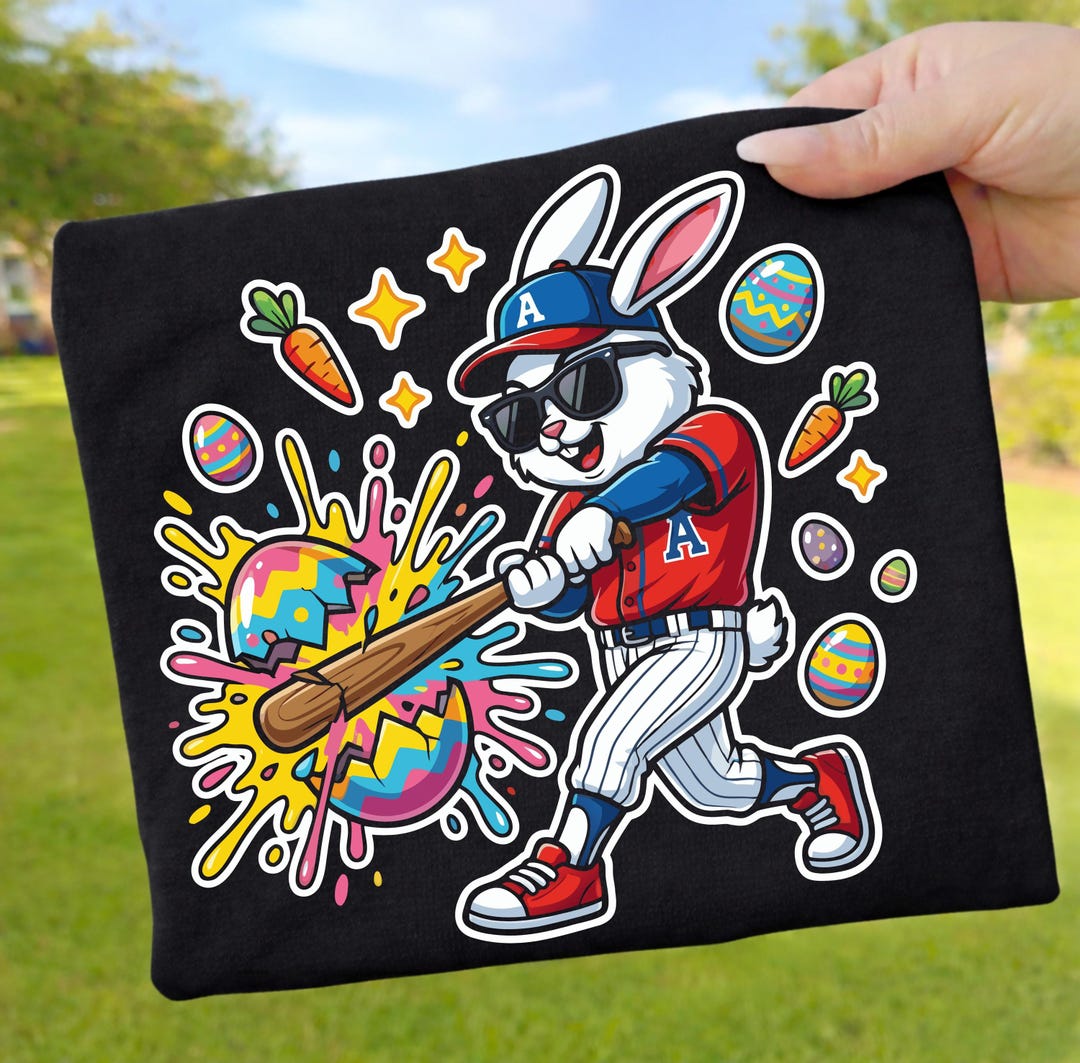 Funny Dripping Drip Rabbit Bunny Baseball Easter Png, Cool Baseball ...