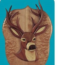 White-tail Deer Trophy Intarsia Project Scroll Saw - Etsy