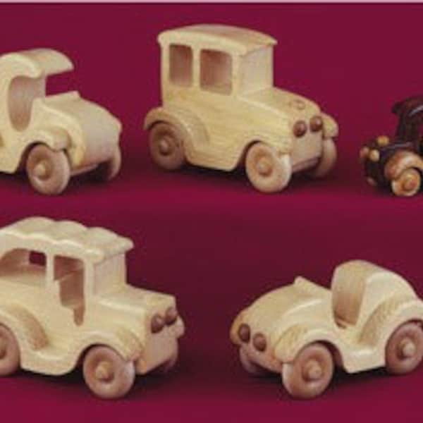 5 Toy Car Patterns in One - Wooden Toy Project, Scroll Saw, Woodworking Project Plan