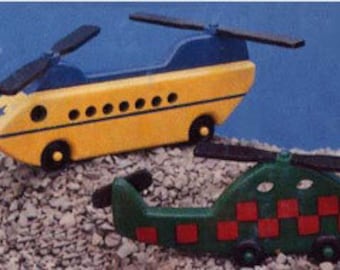 Toy Helicopters - Woodworking Toy Plans, Scroll Saw Project Pattern