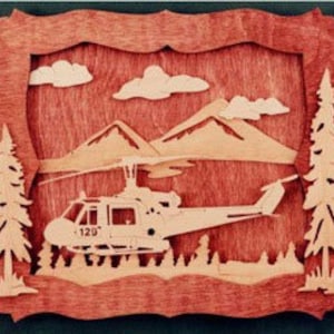 Huey Helicopter Wall Plaque Project - Scroll Saw, Woodworking Project Plans