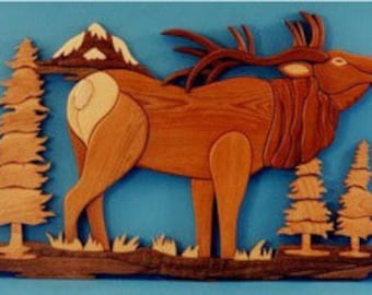 Elk Call Intarsia Project - Scroll Saw, Woodworking Project Plan