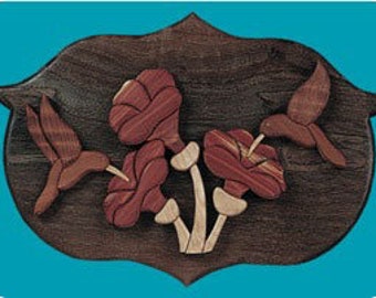 Sweet Nectar Hummingbird Intarsia Project  - Scroll Saw, Woodworking Project Plans