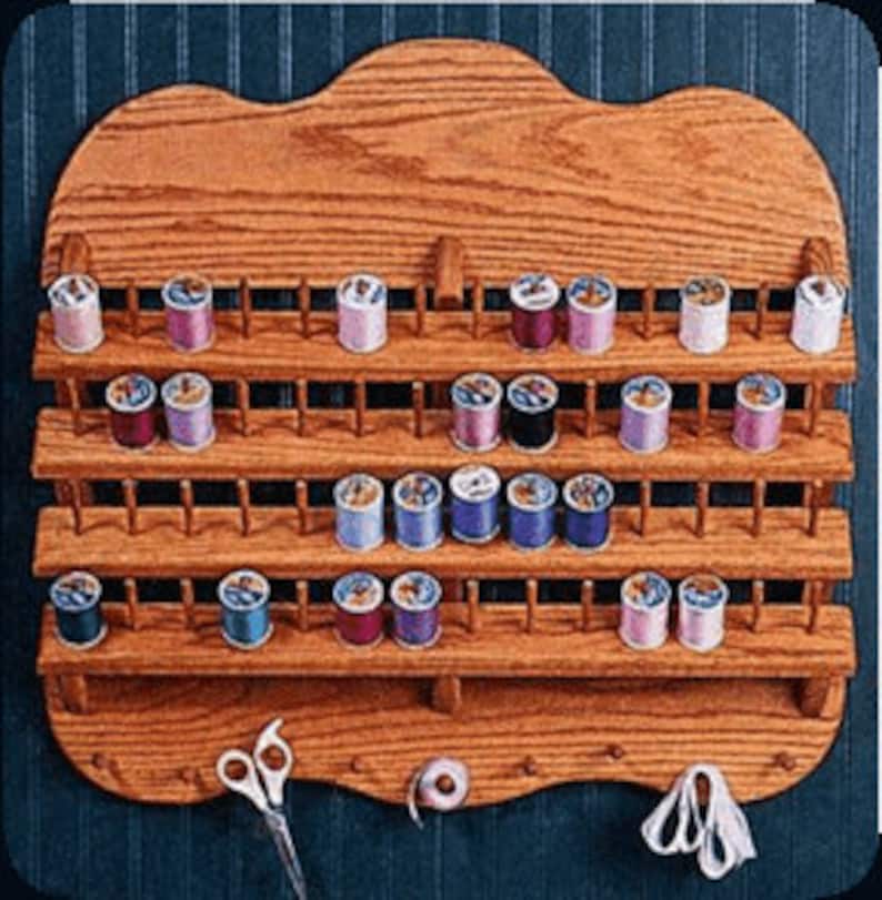 Thread Holder Project Woodworking Project Plans Etsy