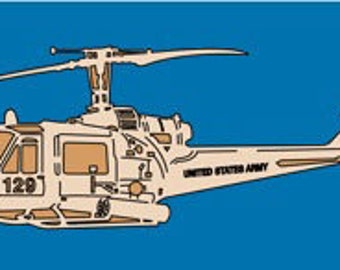 UH-1C Helicopter Gunship Pattern - Scroll Saw, Woodworking ProjectPlans