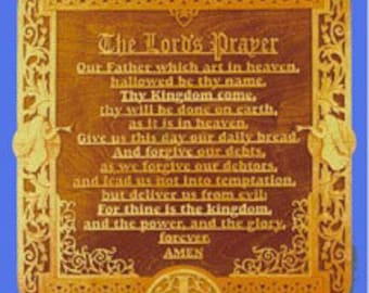 The Lord’s Prayer Wall Plaque Project - Scroll Saw, Fretwork, Woodworking Project Plans