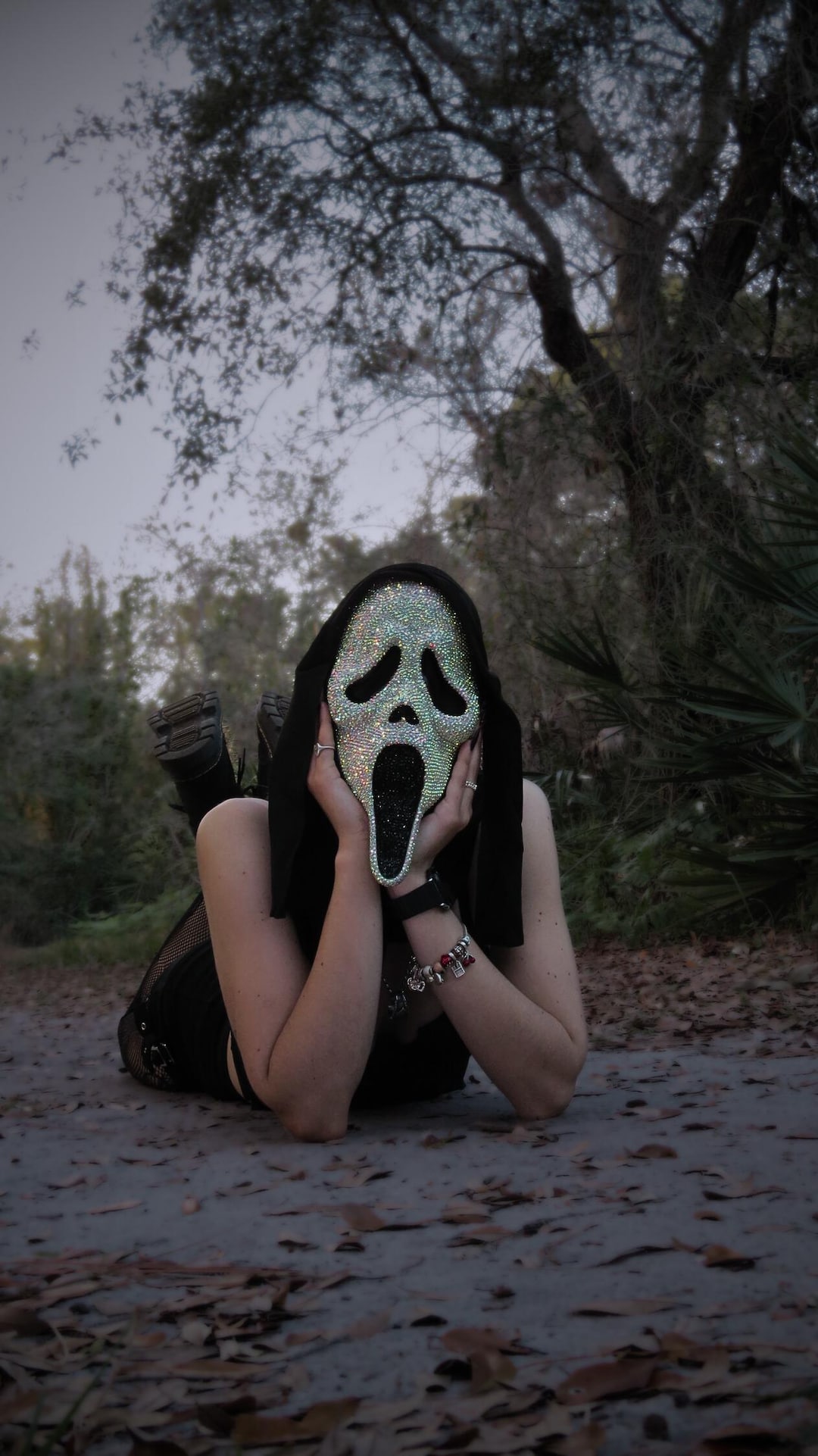 Iridescent Rhinestone Scream Mask - Etsy