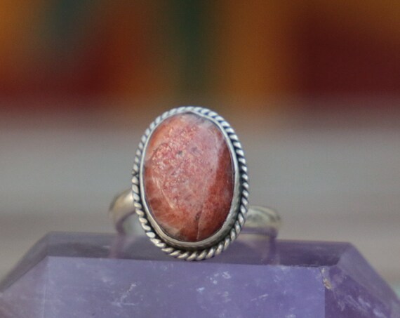 SUNSTONE ADJUSTABLE RING - Bespoke - Sterling Silver Ring - Gemstone - Summer - Glitter - Galaxy - Statement - Crystal - Birthstone