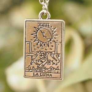 DAS MOND TAROT - La Luna - Mond Tarot Karten Anhänger - Unisex Geschenk - Valentinstag - Astrologie - Neumond - Ritual - Arcana - Wahrsagerin
